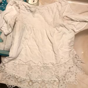 White lace top
